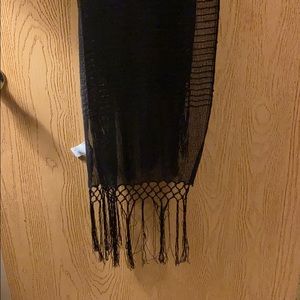 Long black dressy scarf